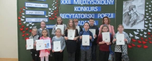 XXII Międzyszkolny Konkurs Recytatorski Poezji Adama Mickiewicza w Sokółce